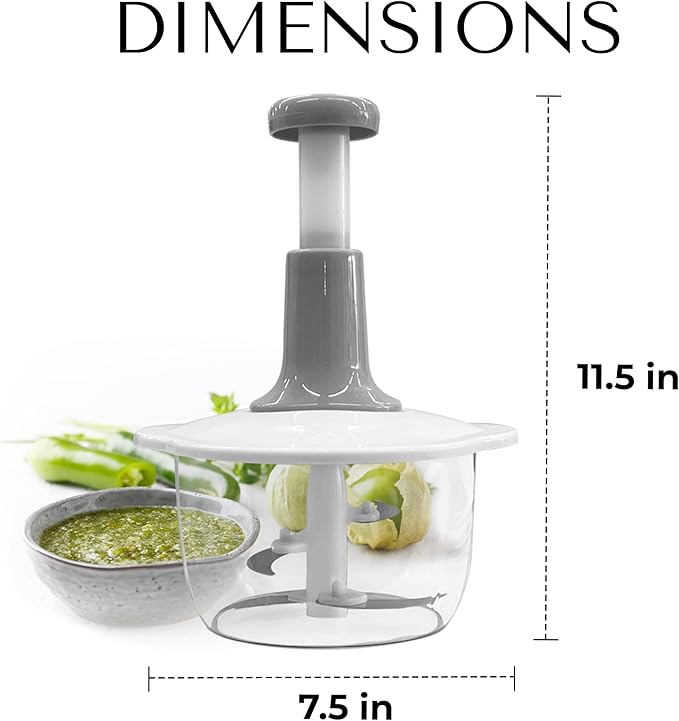 Multifunctional Manual Hand Push Chopper For Vegetables & Meat 2L,